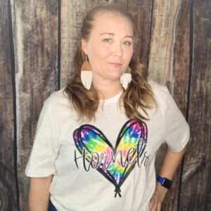 Hornets Tie Dye Heart Shirt