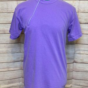 Violet Zipper Chemo Port Short Sleeve Shirt