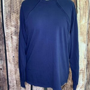 True Navy Zipper Chemo Port Long Sleeve Shirt