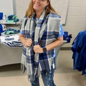 Campfire Blue Black Super Soft Oblong Scarf