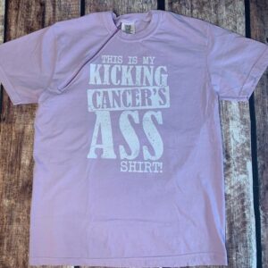 This is My Kicking Cancer's Ass Shirt - Orchid Zipper Chemo Port Short Sleeve Shirt