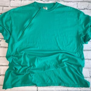 Island Green Zipper Chemo Port Short Sleeve Shirt