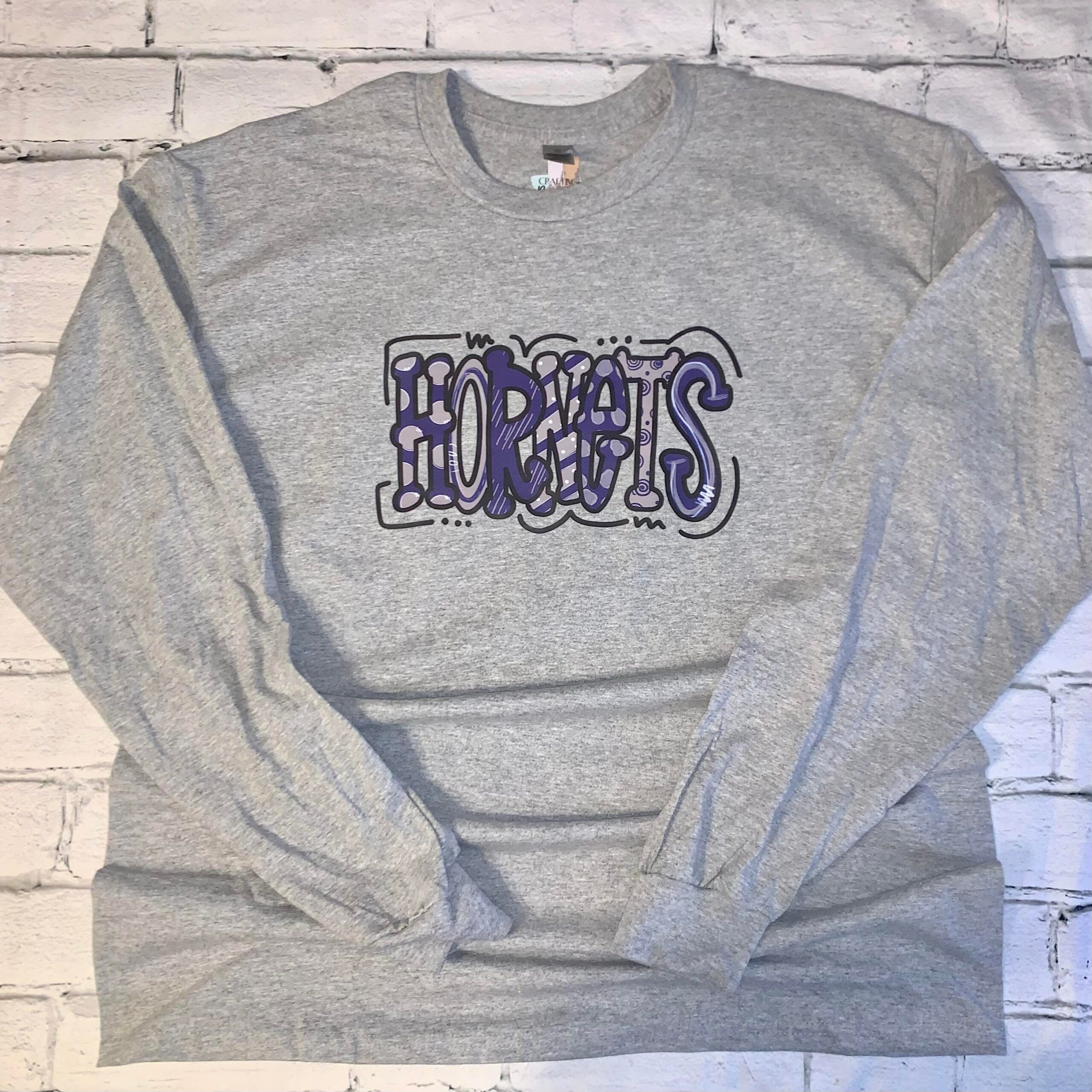 Hornets Doodle Long Sleeve Shirt