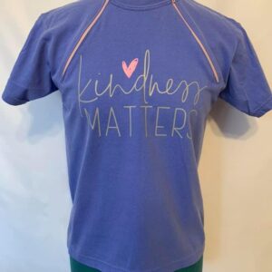 Kindness Matters - Flo Blue Youth Zipper Chemo Port Shirt