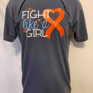 Fight Like a Girl - Gray Youth Zipper Chemo Port Shirt