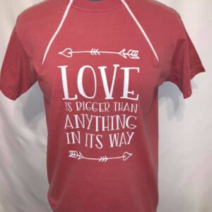 Love is Bigger Than Anything in Its Way - Crimson Youth Zipper Chemo Port Shirt