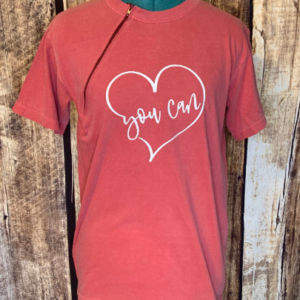 You Can Crimson Youth Zipper Chemo Port Shirt