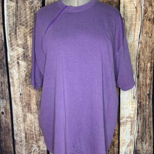 Grape Zipper Chemo Port Short Sleeve Shirt