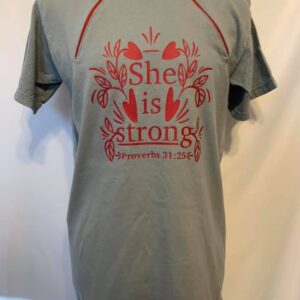 She is Strong - Gray Youth Zipper Chemo Port Shirt