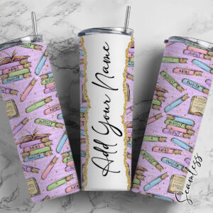 School Books Add Your Name Personalized Tumbler