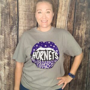 Hornets Kiss Cheetah Star Comfort Color Shirt