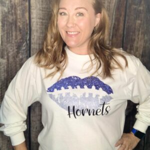 Glitter Kiss Hornets Ladies Long Sleeve Shirt