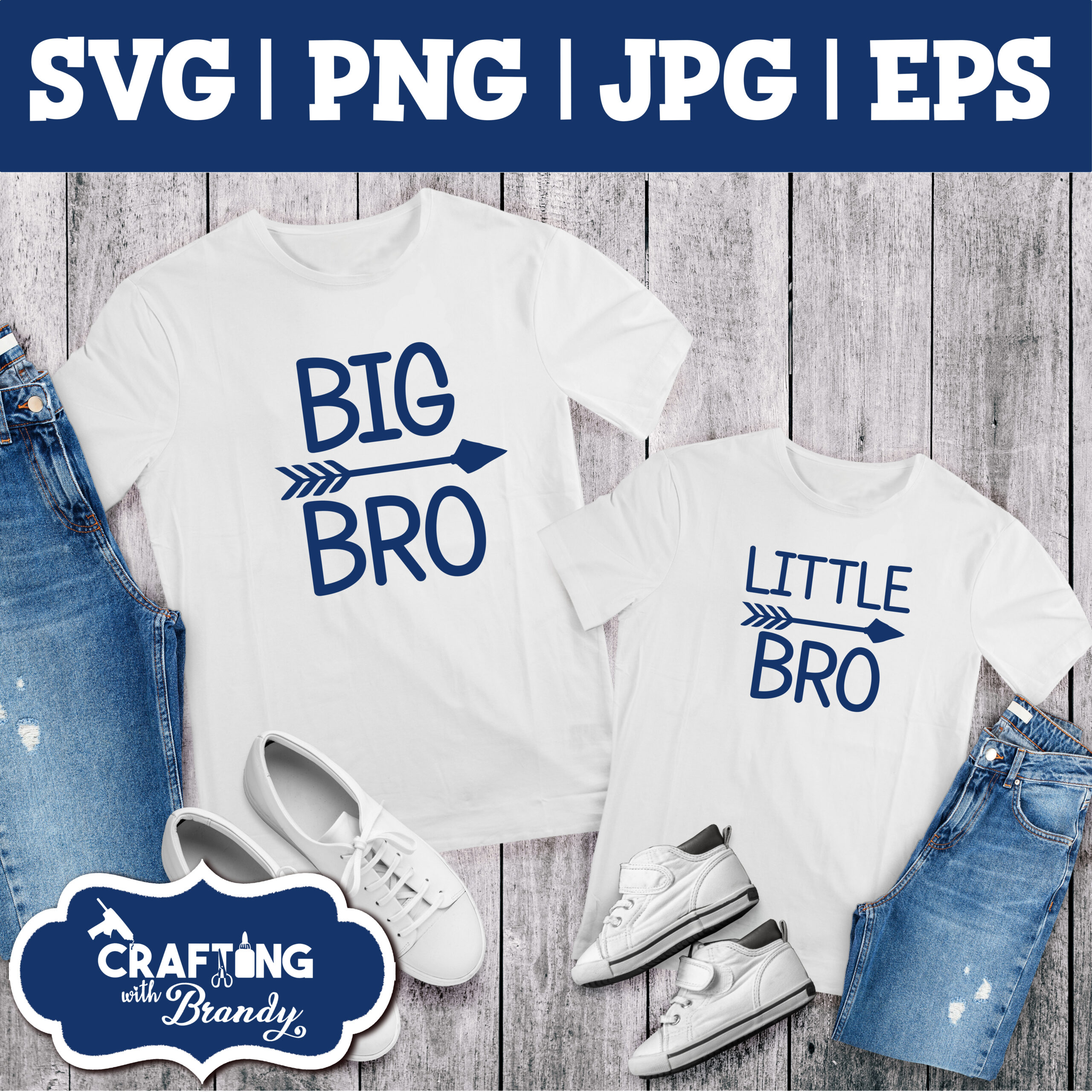 Big Bro Little Bro Arrow Set of 2 Designs | SVG | PNG | JPG | eps cut file