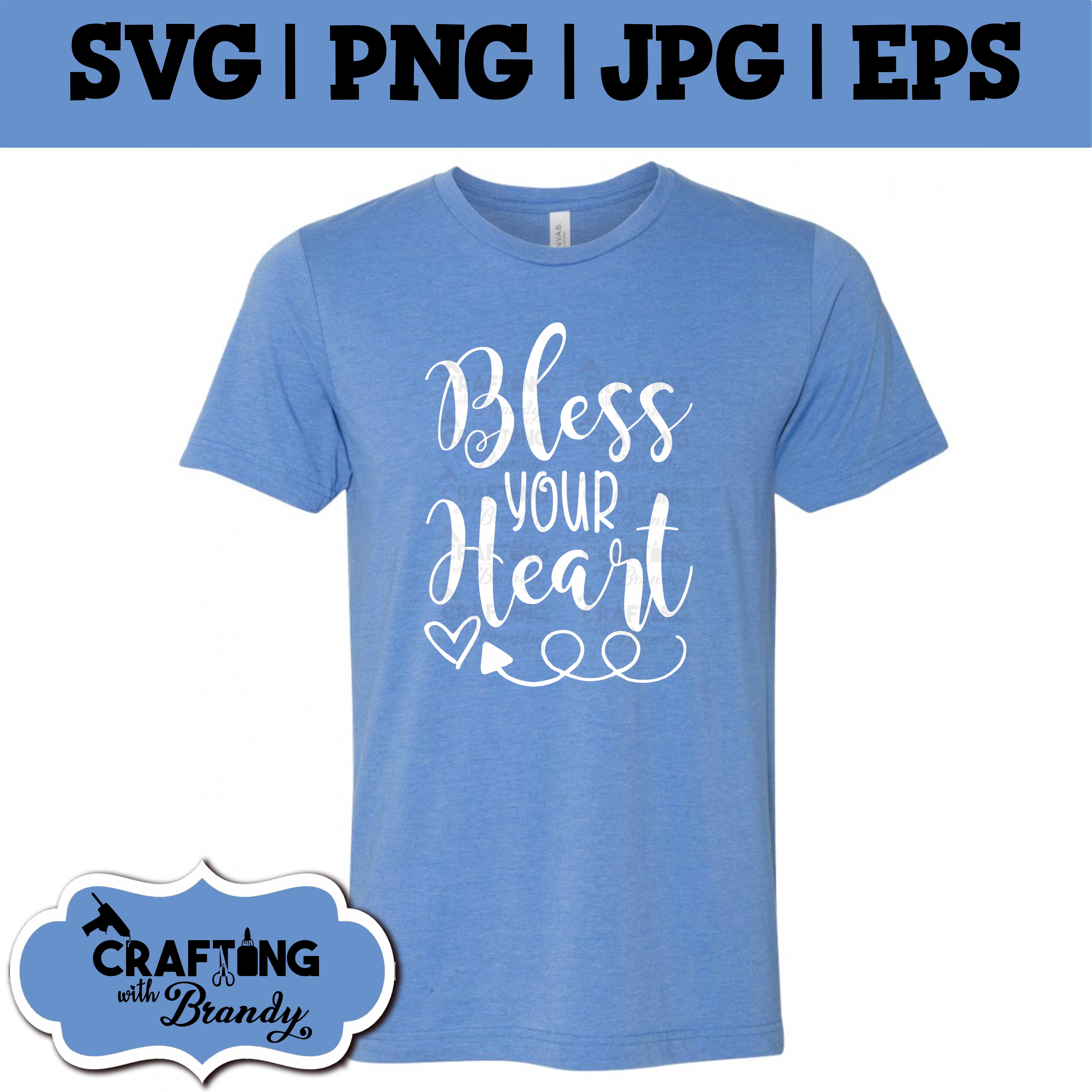 Bless Your Heart design | SVG | PNG | JPG | eps cut file