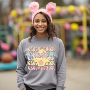 Groovy Chick Retro Sweatshirt
