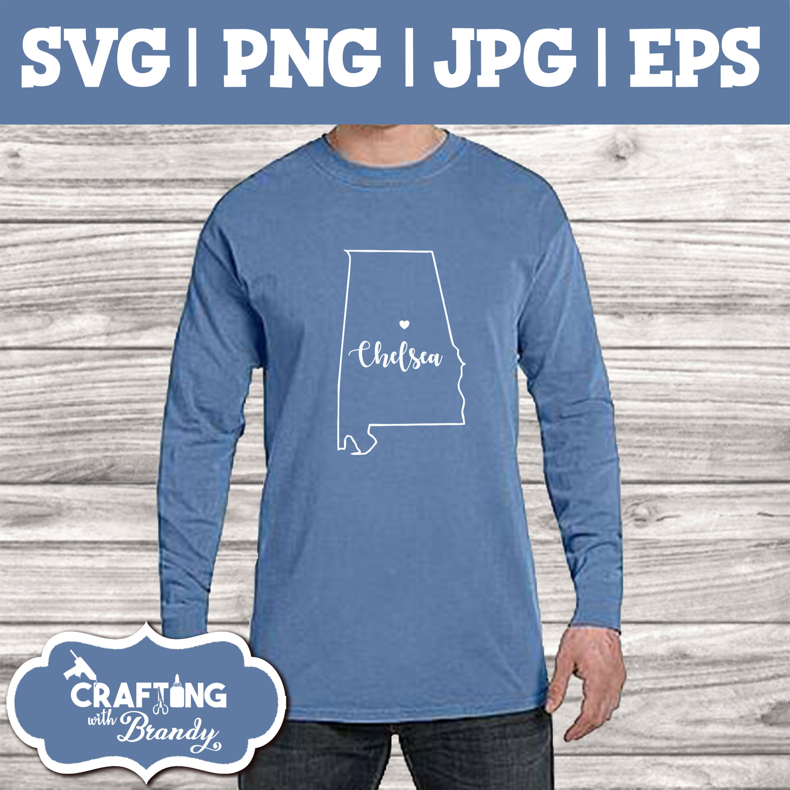Chelsea Alabama Heart design | SVG | PNG | JPG | eps cut file