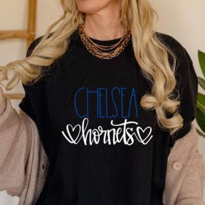 Chelsea Hornets Double Heart Shirt Royal and White