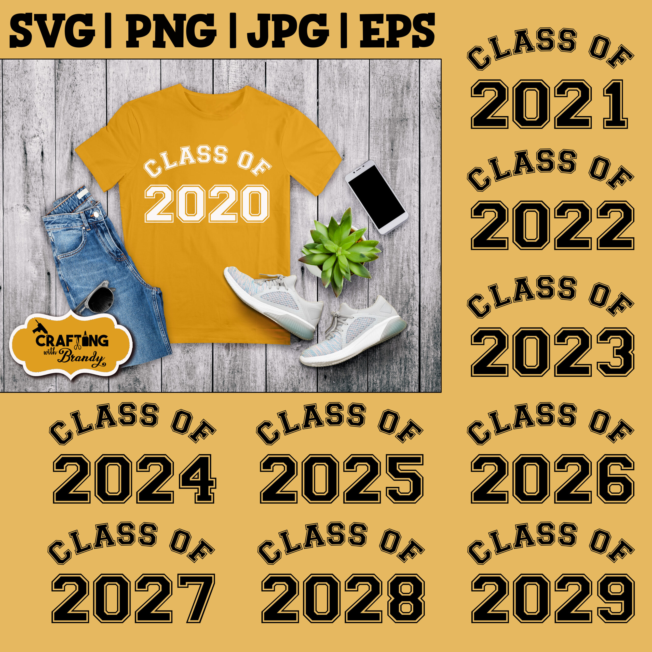 Class of 2020 through 2029 svg designs | SVG | PNG | cut file