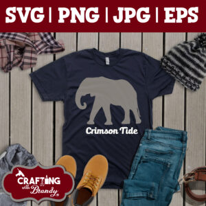 Crimson Tide Elephant design | SVG | PNG | JPG | eps cut file