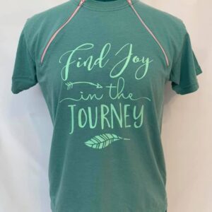 Find Joy in the Journey - Seafoam Zipper Chemo Port Shirt
