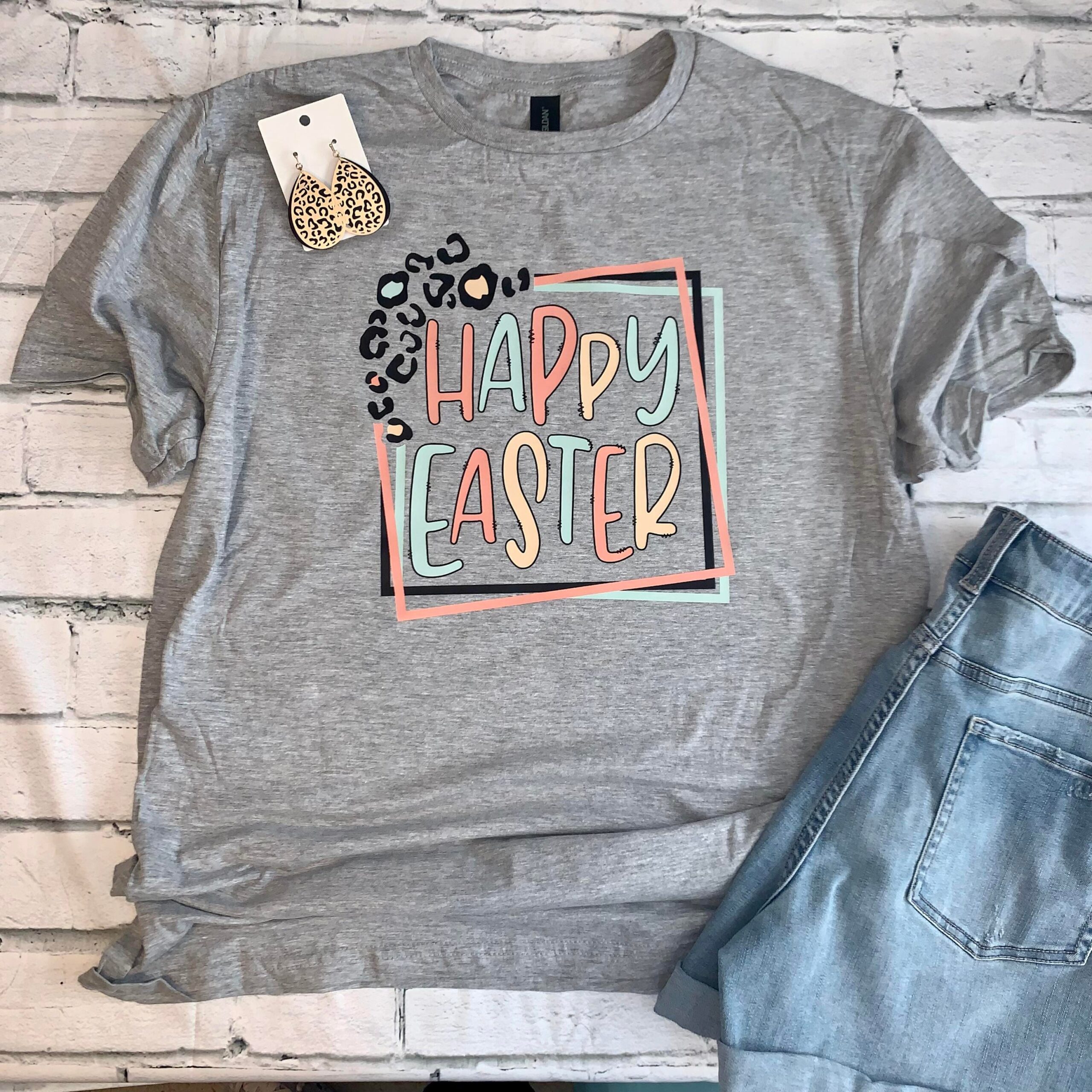 Happy Easter Cheetah Box Shirt