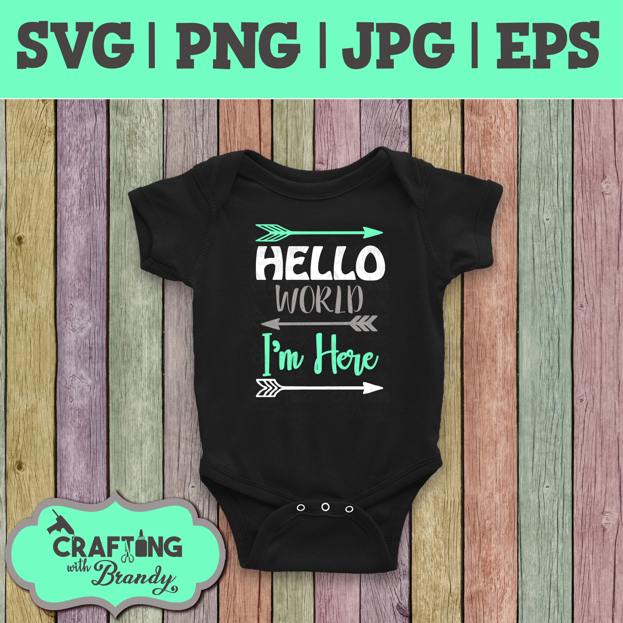 Hello World I'm Here design | SVG | PNG | JPG | eps cut file