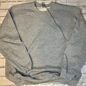 Sport Gray Zipper Chemo Port Sweatshirt