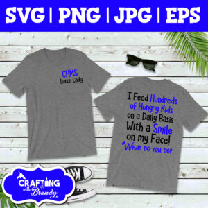 Lunch Lady with a Smile Design | SVG | PNG | JPG | eps cut file