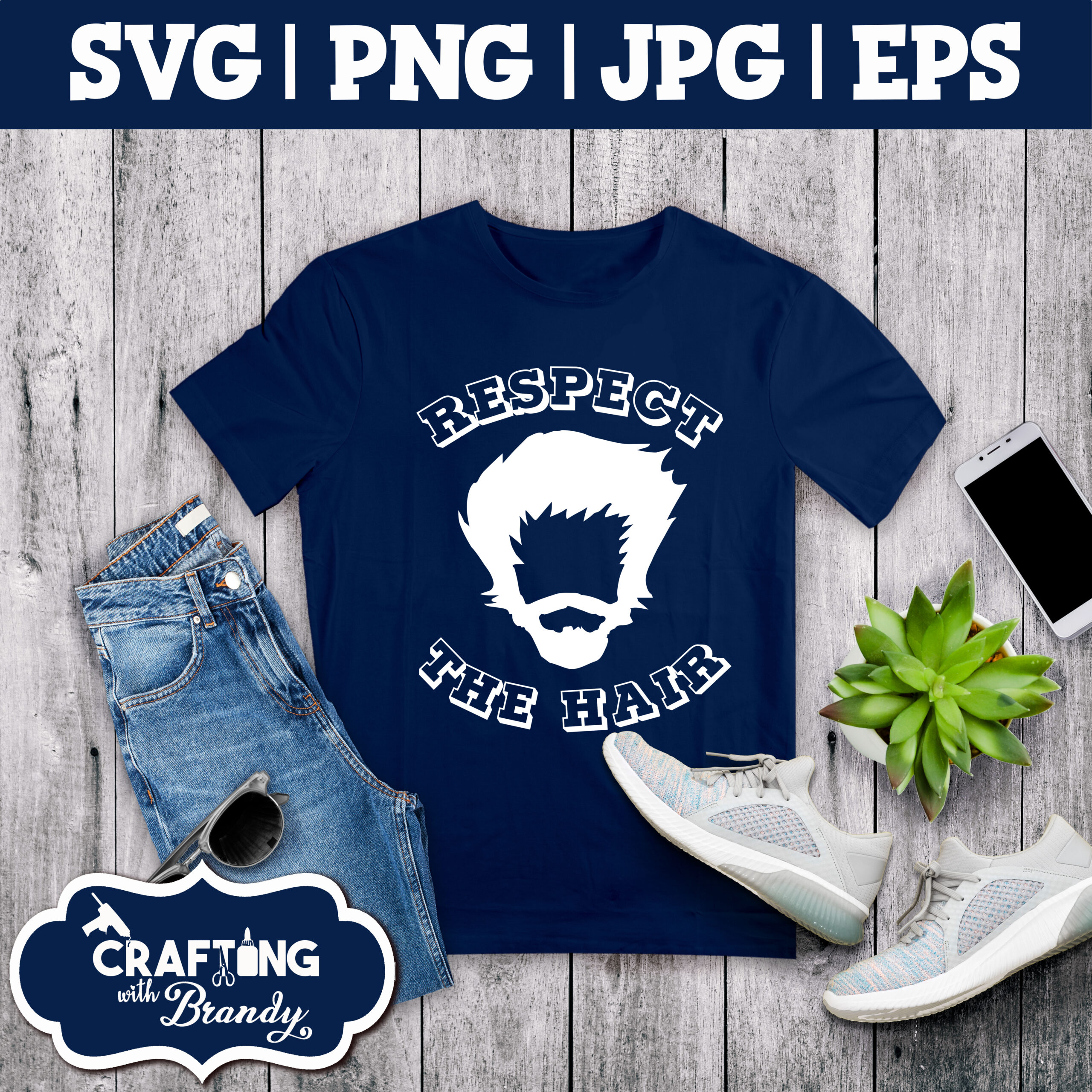 Respect the Hair design | SVG | PNG | JPG | eps cut file