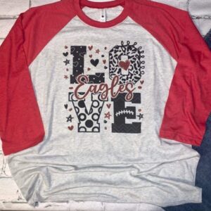 Love Eagles Sublimation Raglan