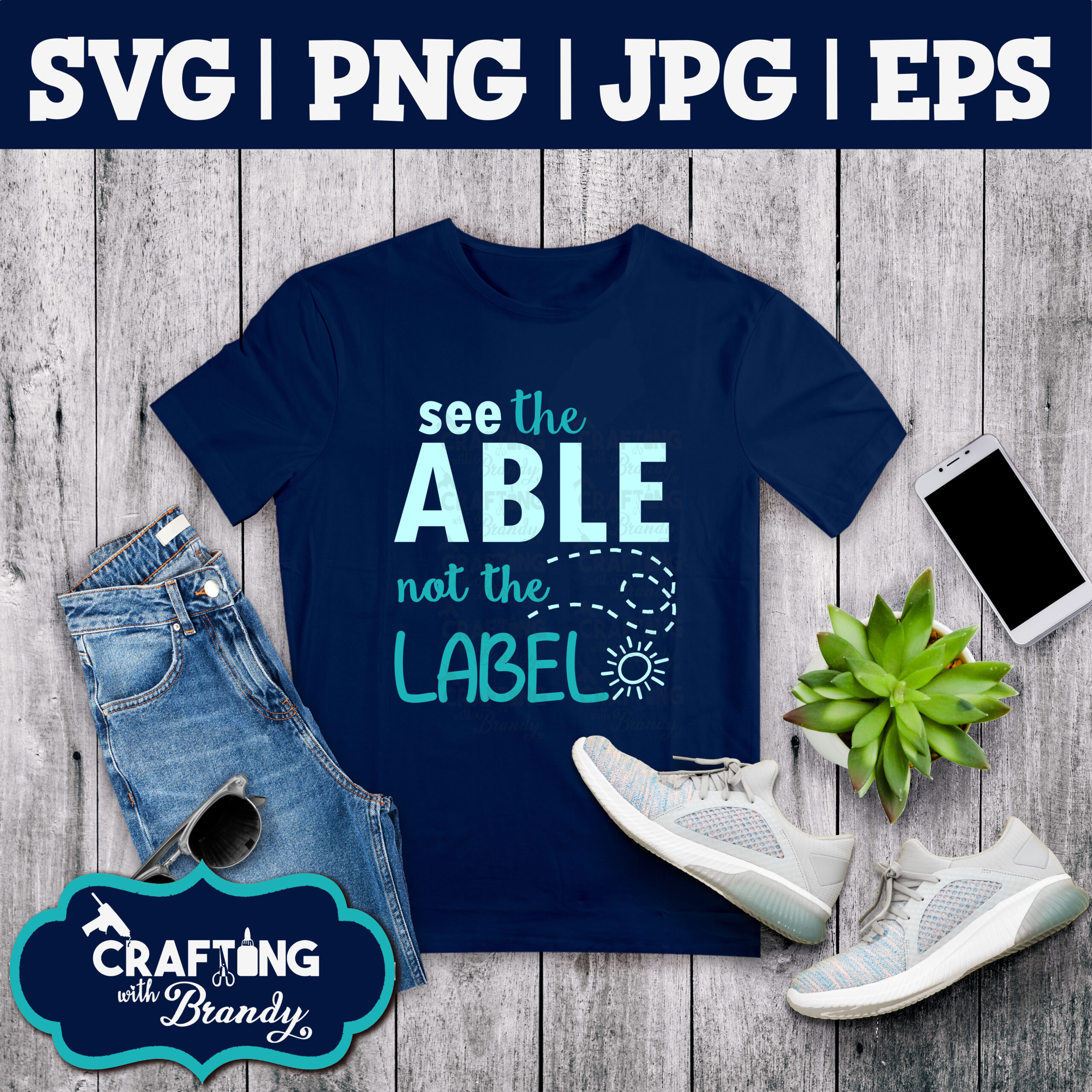 See the Able Not the Label design | SVG | PNG | JPG | cut file