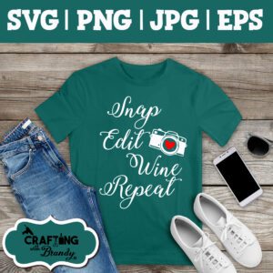 Snap Edit Wine Repeat Design | SVG | PNG | JPG | eps cut file
