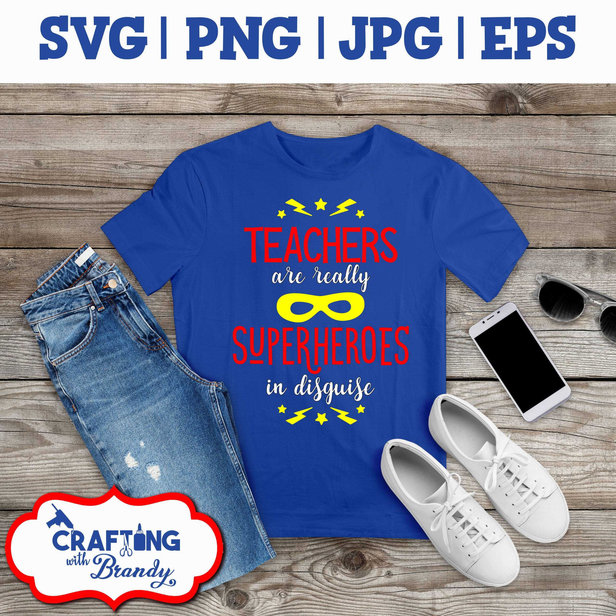 Teachers are Superheros in Disguise Design | SVG | PNG | JPG | eps cut file