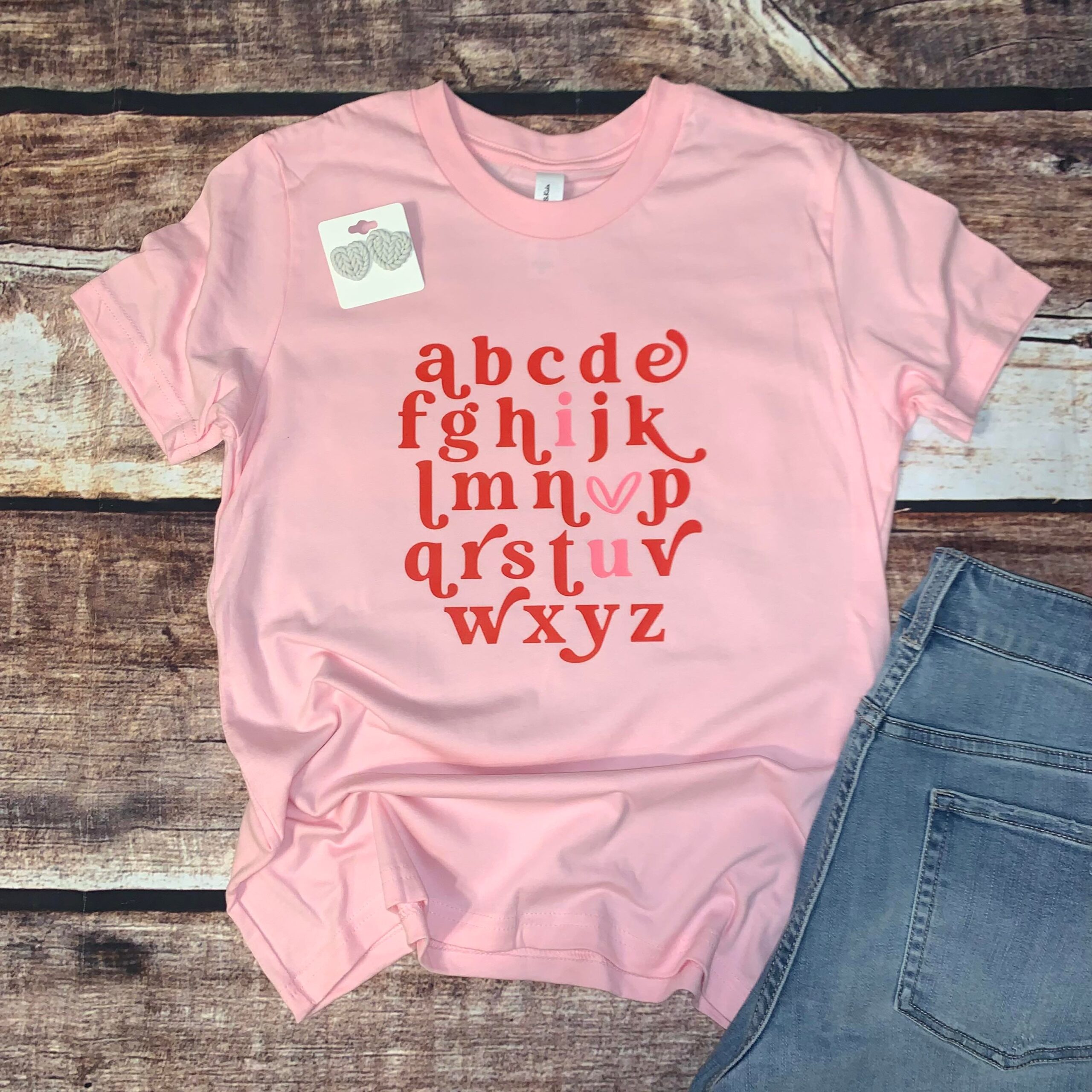 Valentine Alphabet I Love You Shirt