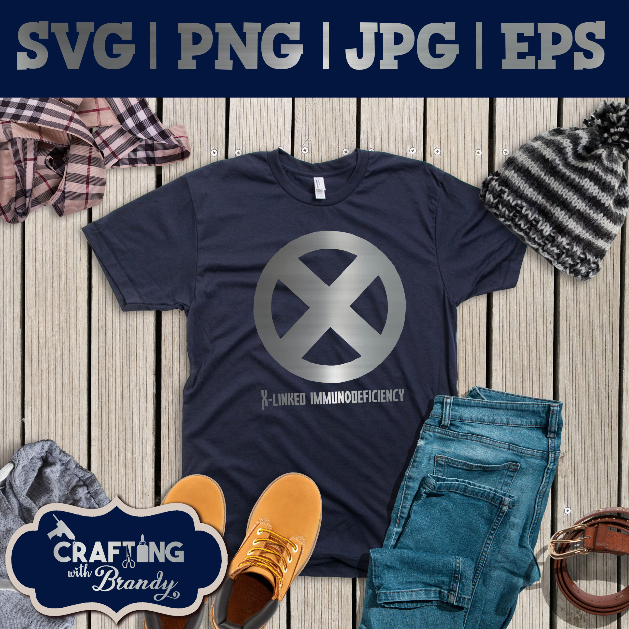 X-Linked Immunodeficiency awareness design | SVG | PNG | JPG | cut file