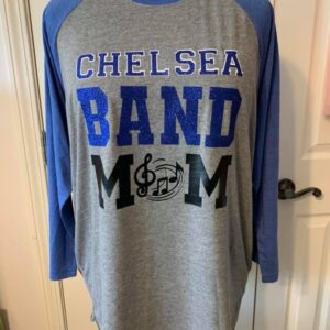 I'm Just Here For Half Time Show Band Mom Raglan Shirt Front/Back