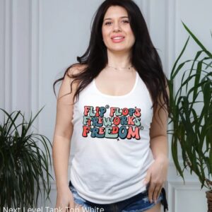Flip Flops Fireworks Freedom Tank Top