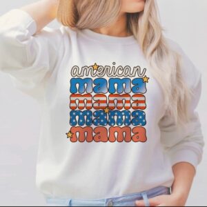 American Mama Stacked Stars and Stripes Sweatshirt