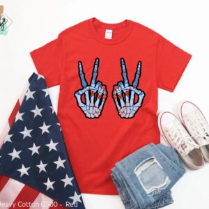 Skeleton Peace Sign Shirt