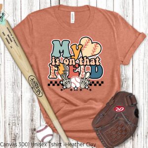 My Heart is on That Field Baseball Heart Shirt