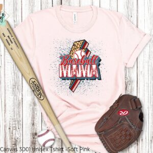 Baseball Mama Lightning Splatter Shirt