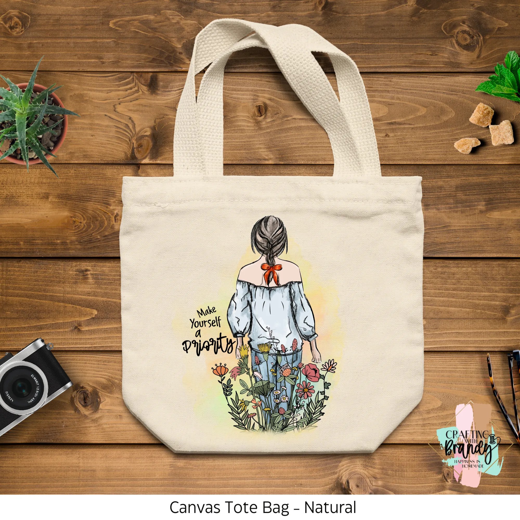 Make Yourself a Priority Canvas Tote Bag