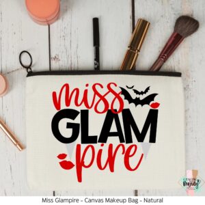 Miss Glam Pire Canvas Make-Up Bag