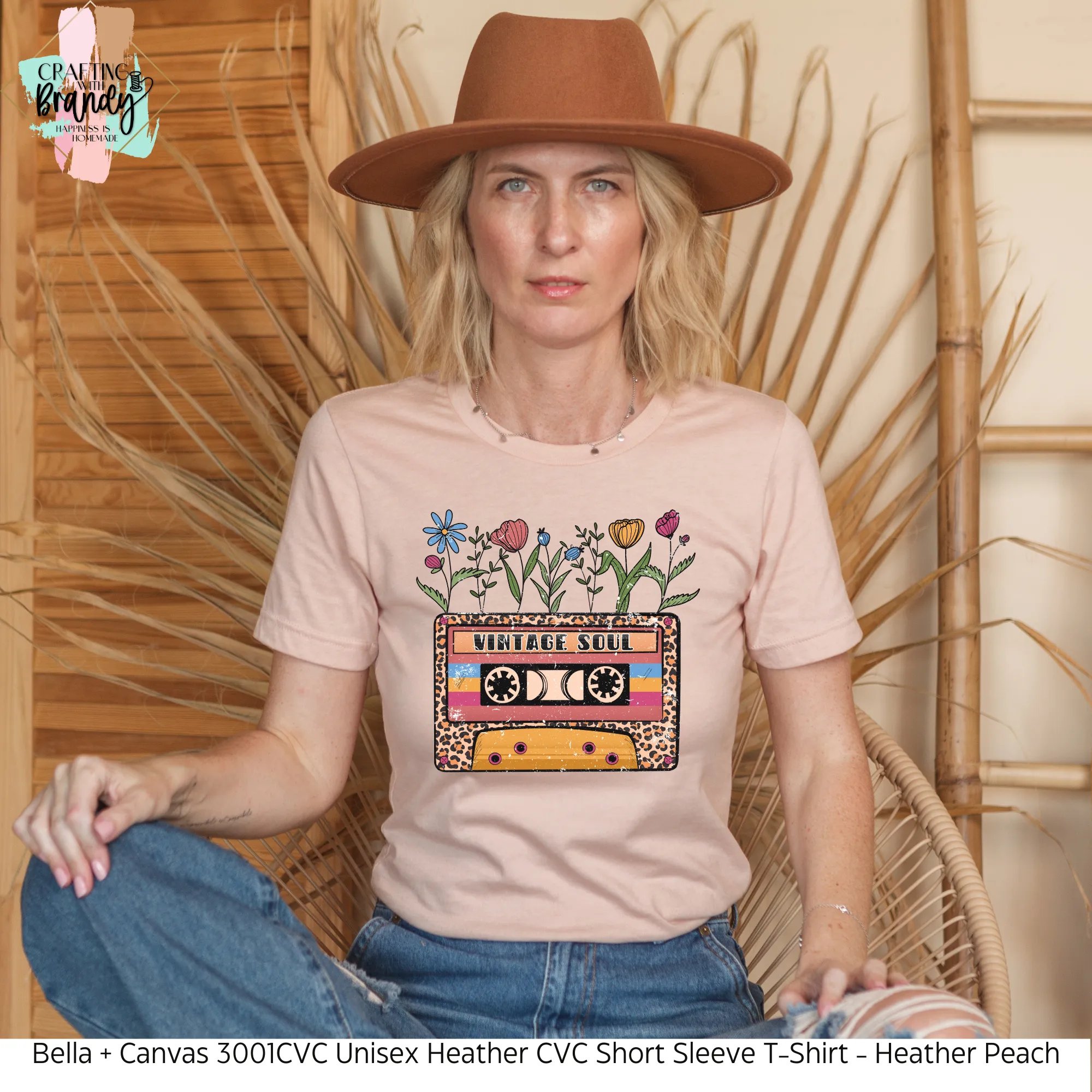 Vintage Soul Retro Flower Cassette Shirt