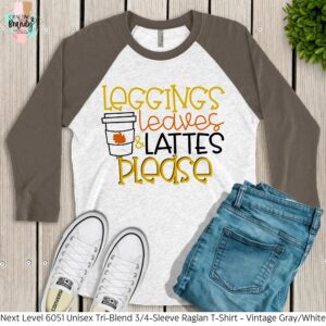 Leggings Leaves & Lattes Please Raglan
