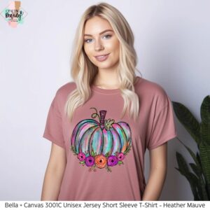 Pumpkin Floral Pastel Screen Print Shirt