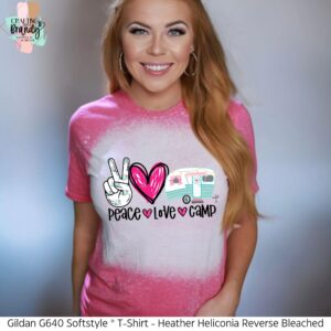 Peace Love Camp Sublimation Reverse Bleached Shirt