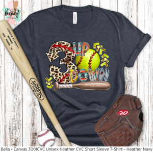 Three Up Three Down Cheetah Print Softball Shirt