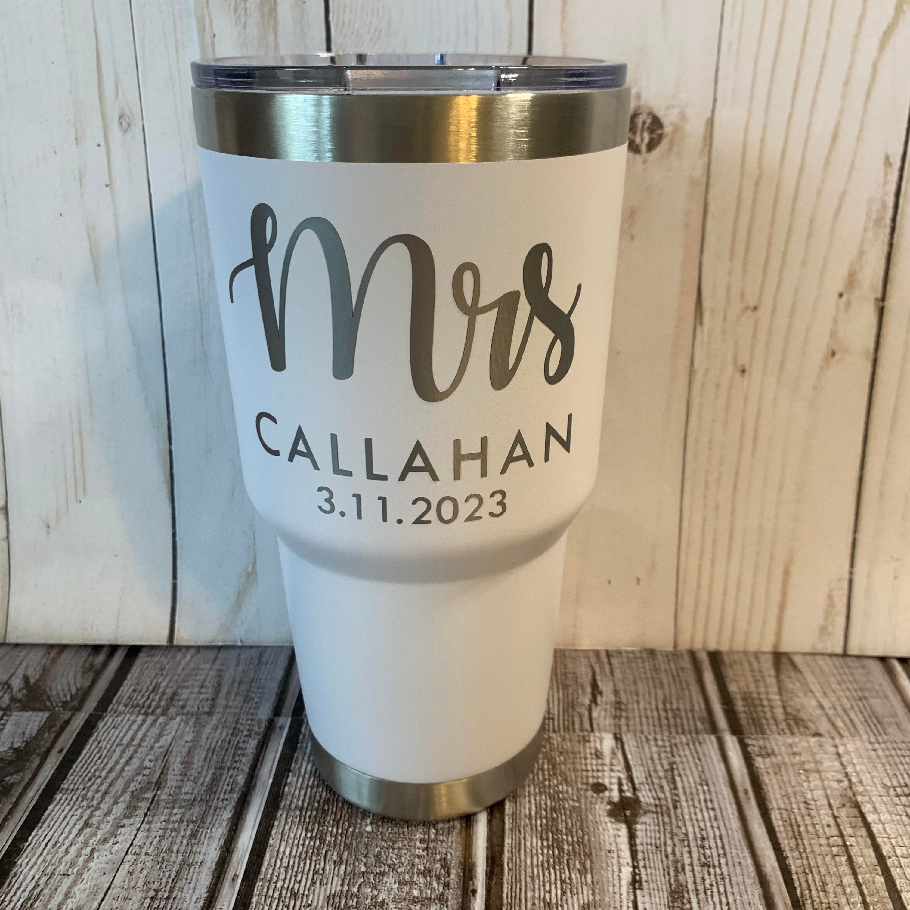 Mrs. Personalized Sublimation Tumbler Wedding Gift