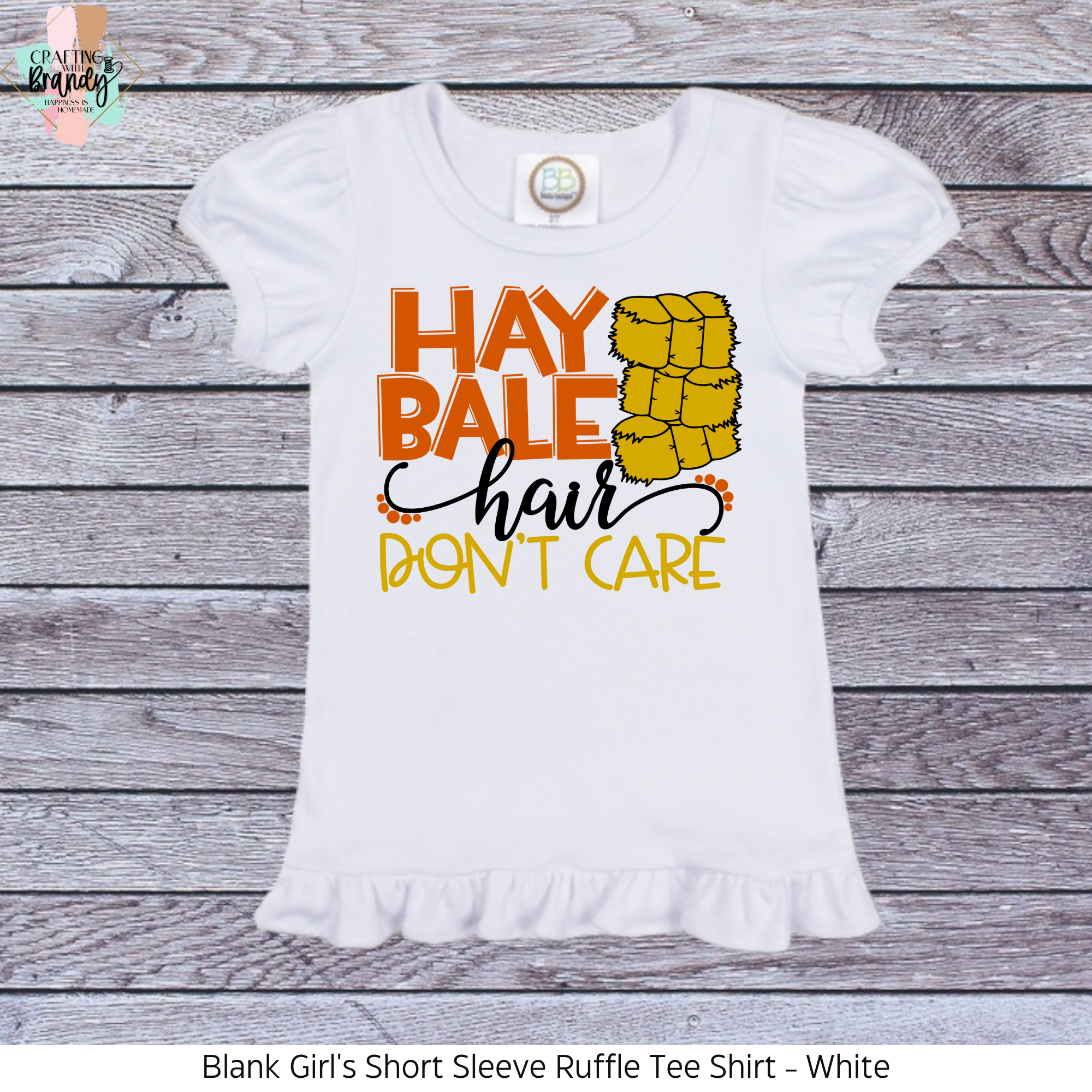 Hay Bale Hair Don't Care Youth Ruffle Shirt